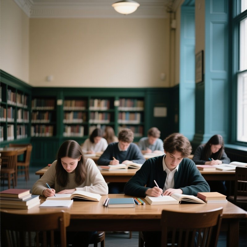 Students Studying In Library 3