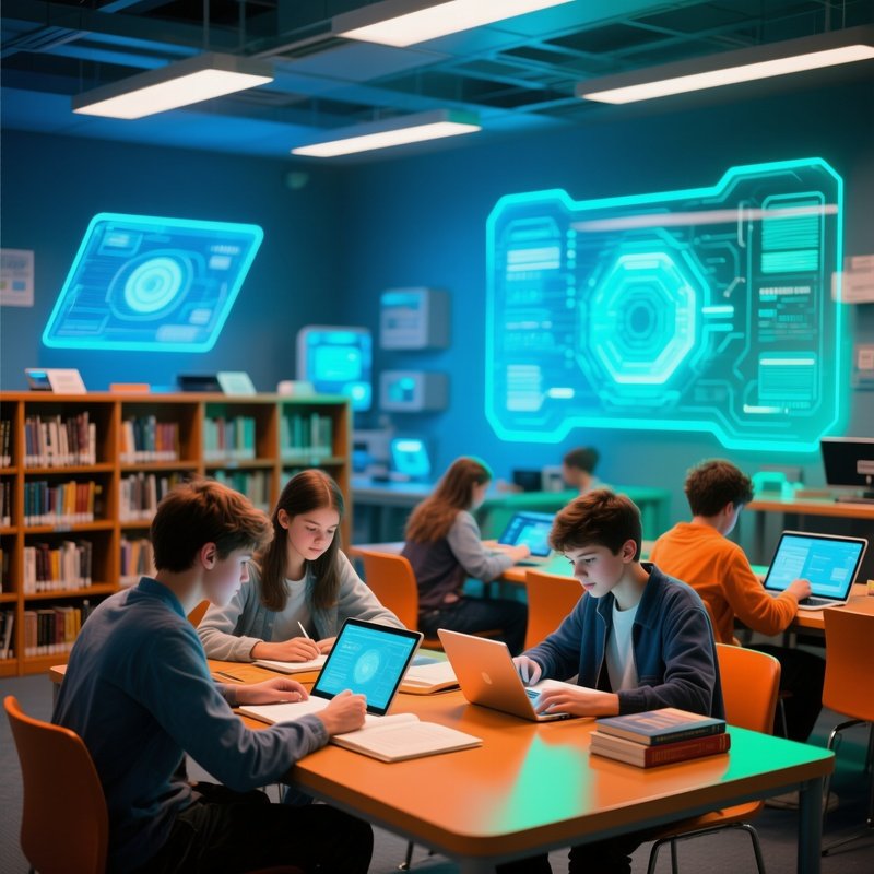 Students Studying In Library 4