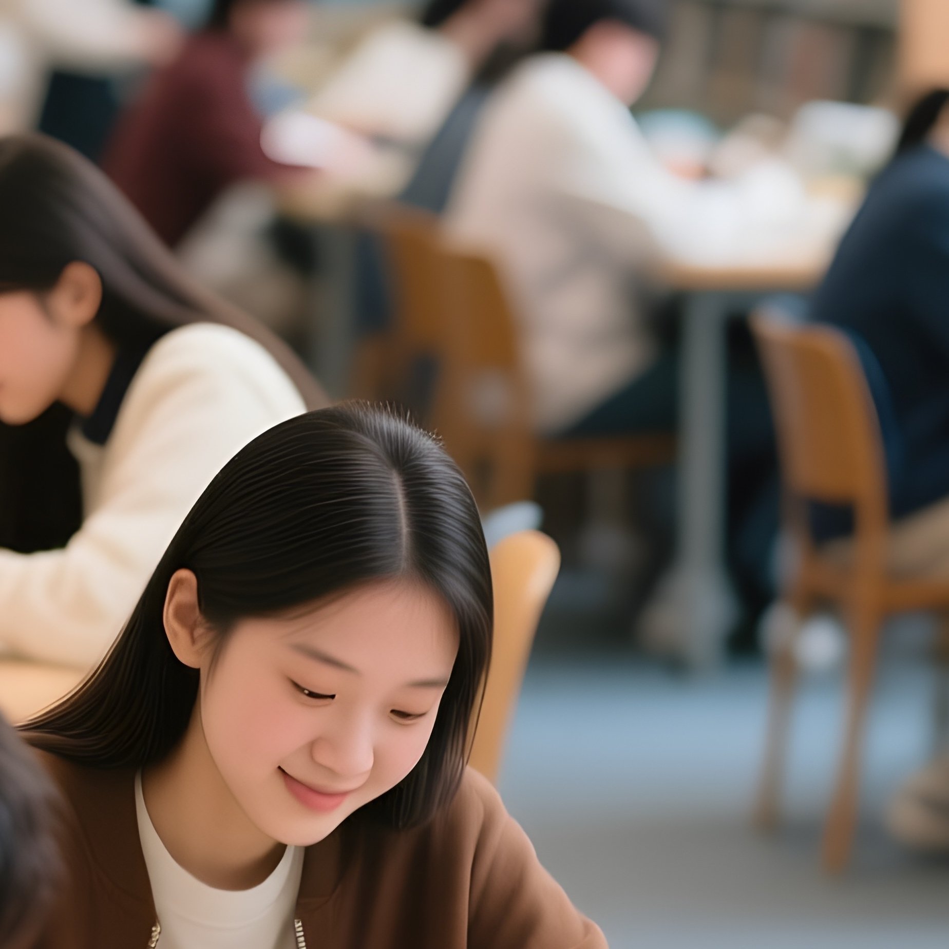 Students Studying In Library - Full Resolution Quality Preview