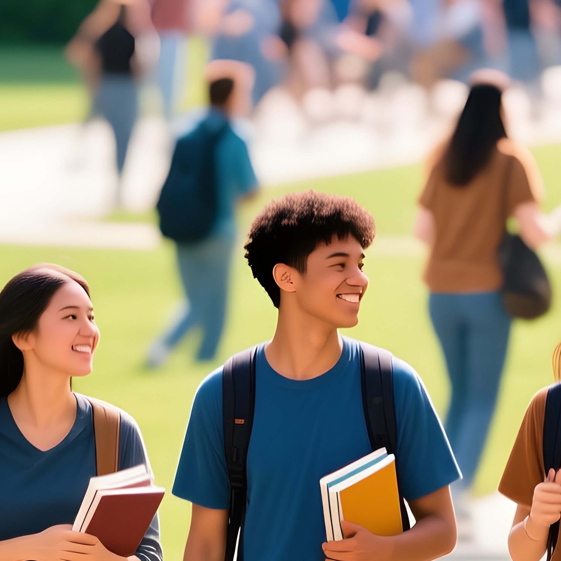 Students Walking University Campus - Full Resolution Quality Preview