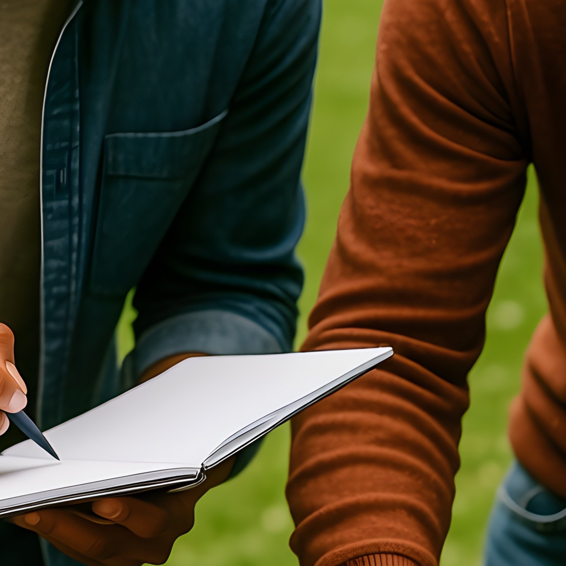 Students Working On Group Project Outdoors - Full Resolution Quality Preview