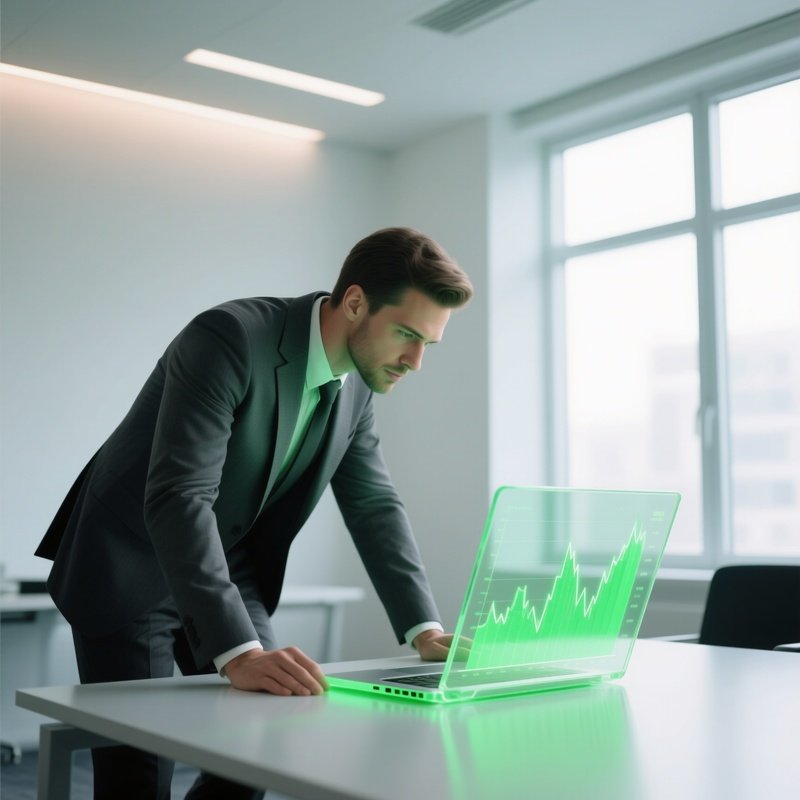 Stylish Analyst Transparent Laptop Neon Graphs