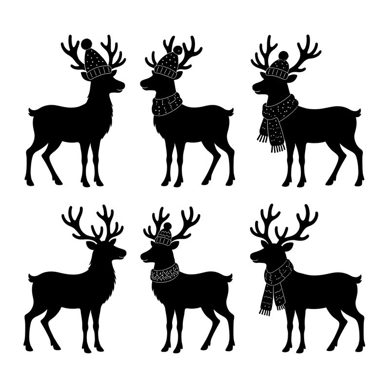 Stylized Reindeer Illustrations Reindeer Festival