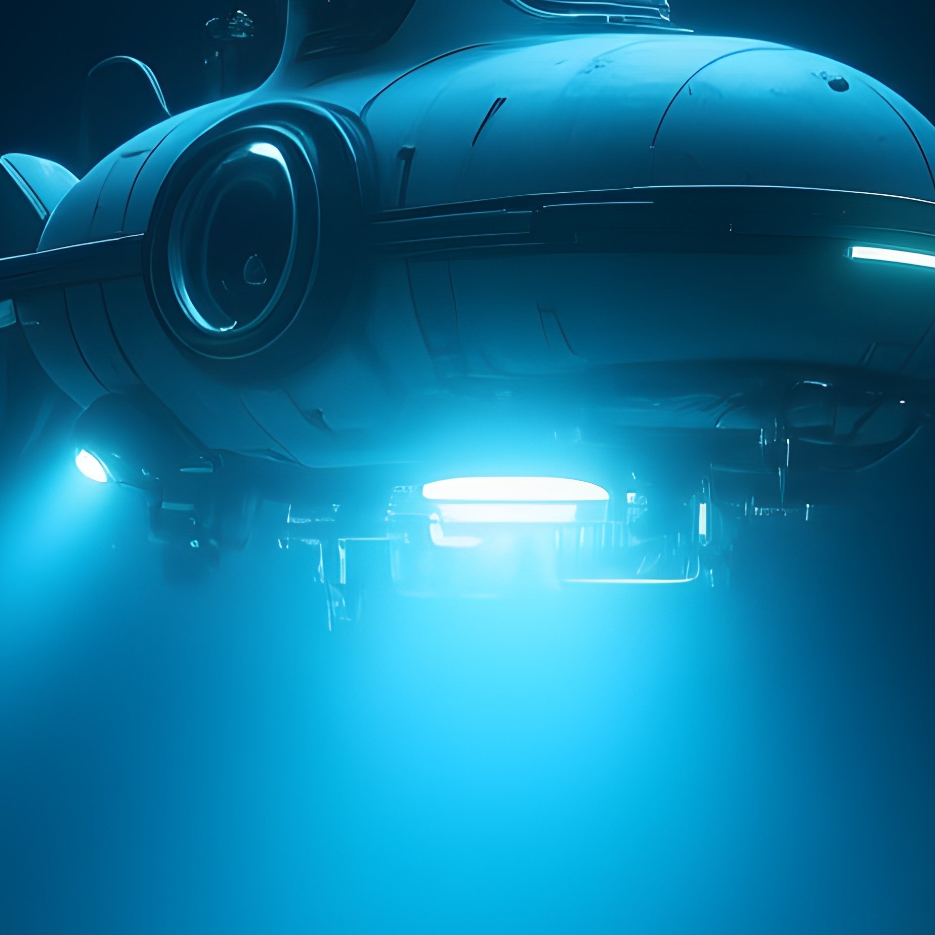 Submersible Light In Darkness Science Fiction - Full Resolution Quality Preview