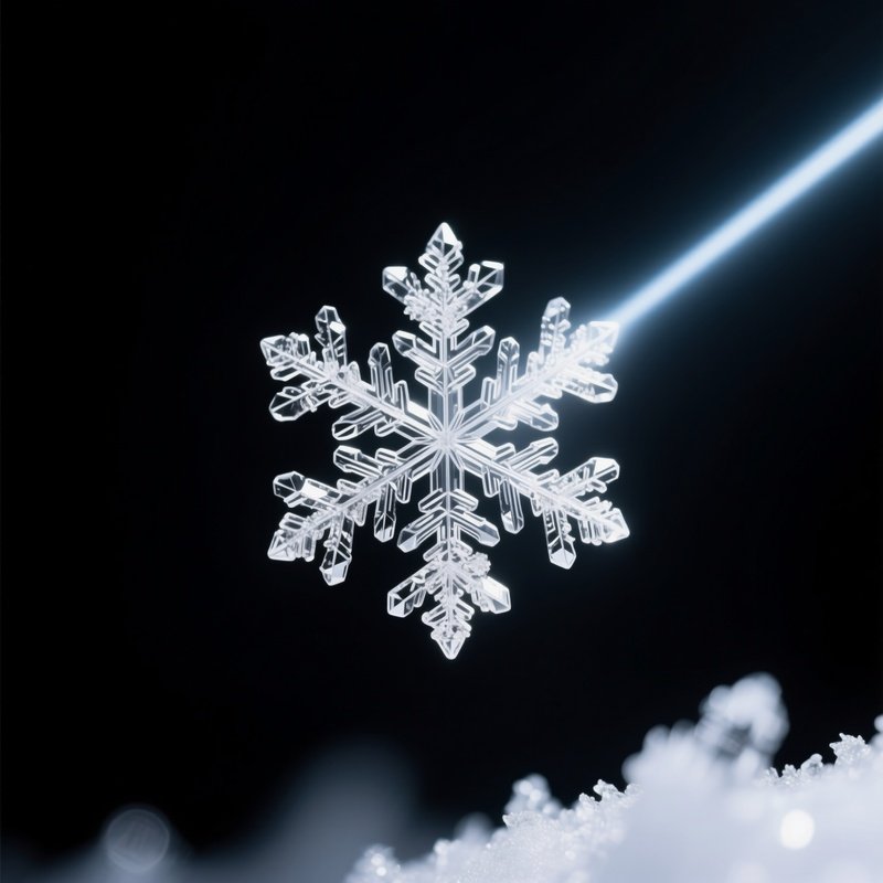 Sugar Crystal Snowflake Laser Macro