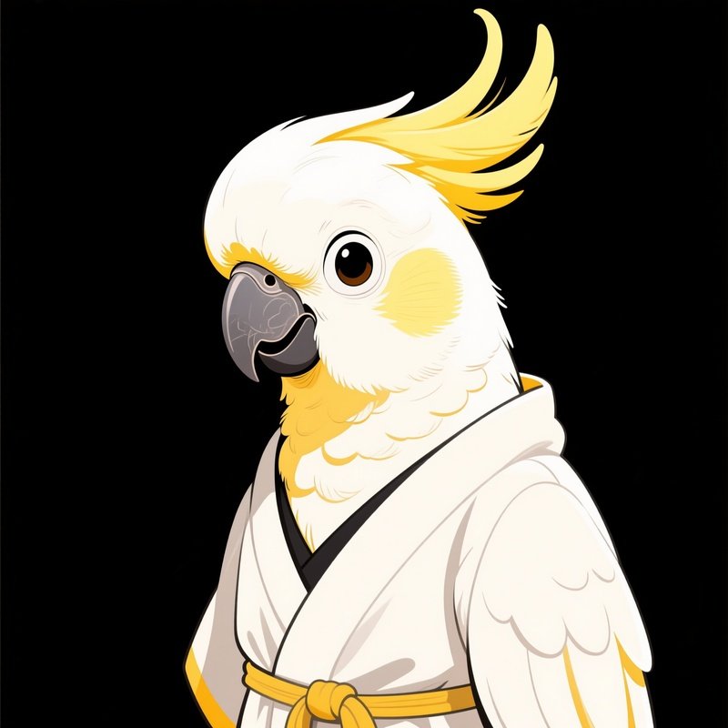 Sulphur Crested Cockatoo Anthropomorphic Character