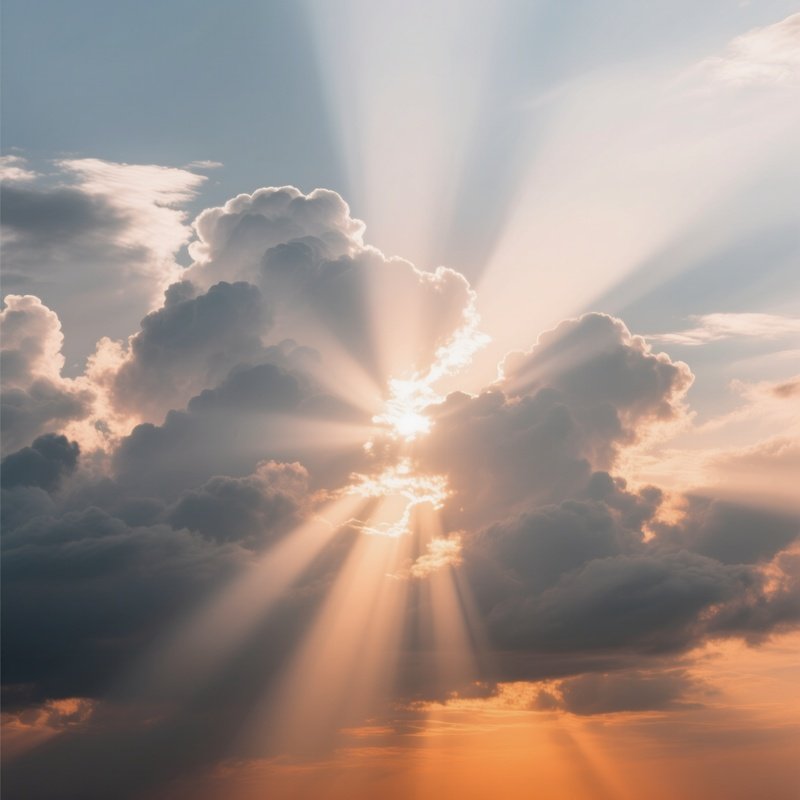 Sunlight Breaking Through Clouds Sunlight Clouds