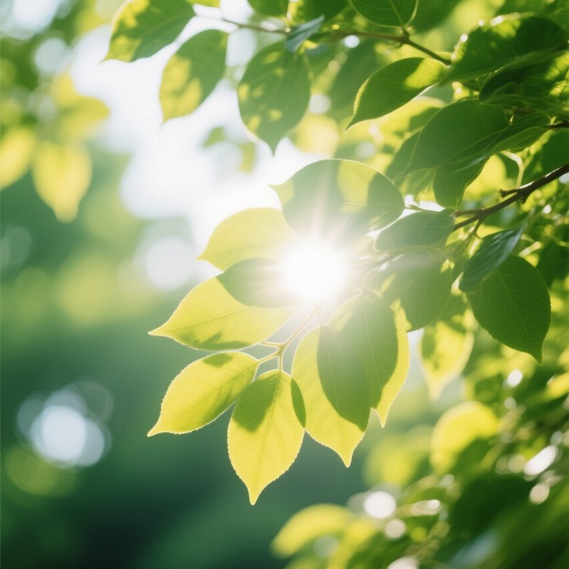Sunlight Filtering Through Leaves Nature Sunlight