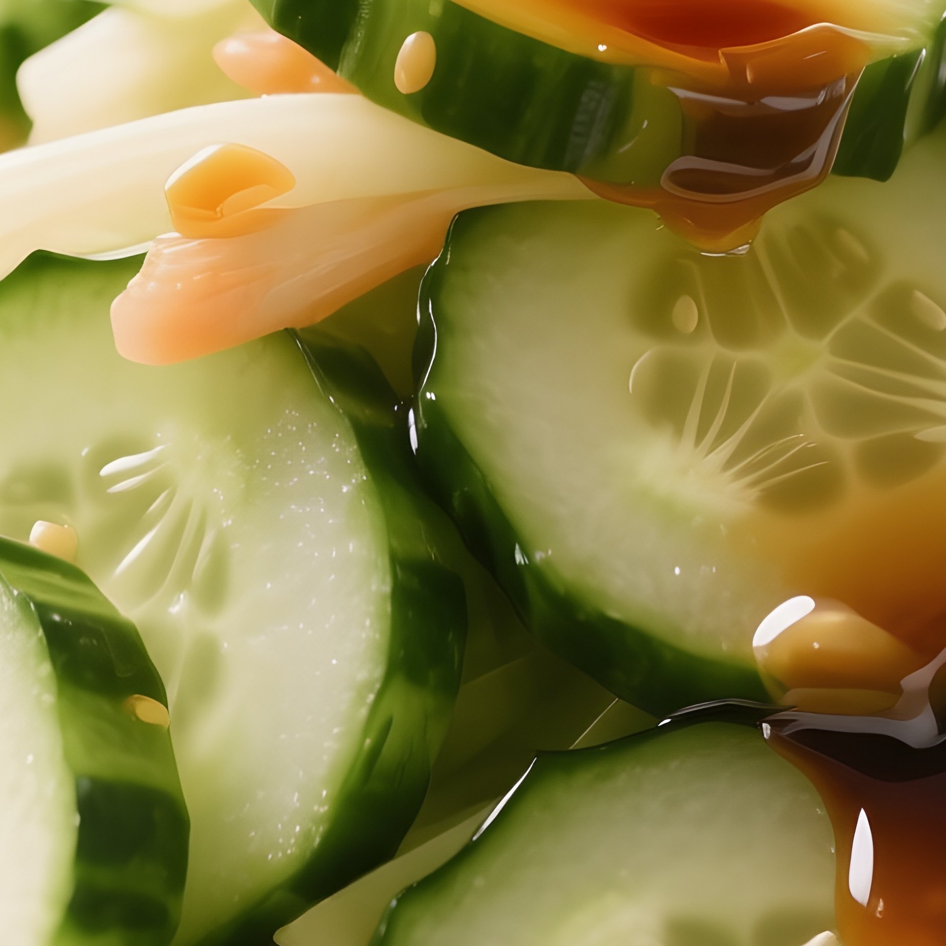 Sunomono Cucumber Salad With Vinegar Dressing - Full Resolution Quality Preview