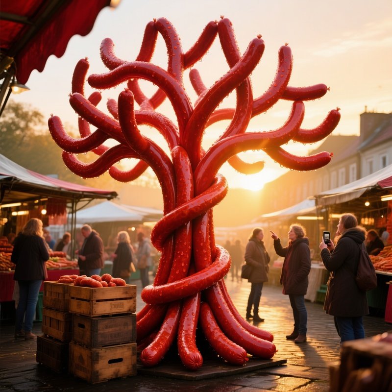 Sunrise Market Bratwurst Tree Stall