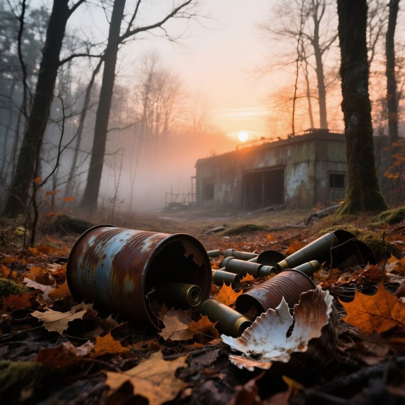 Sunrise Over Abandoned Wwii Ammunition Dump