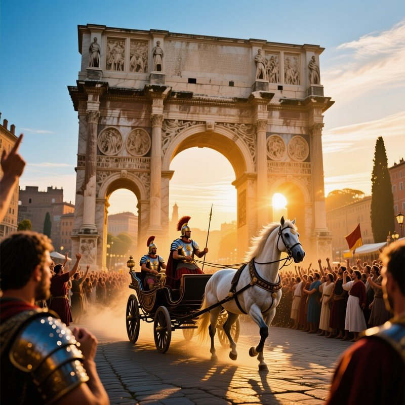 Sunrise Over Roman Triumphal Arch