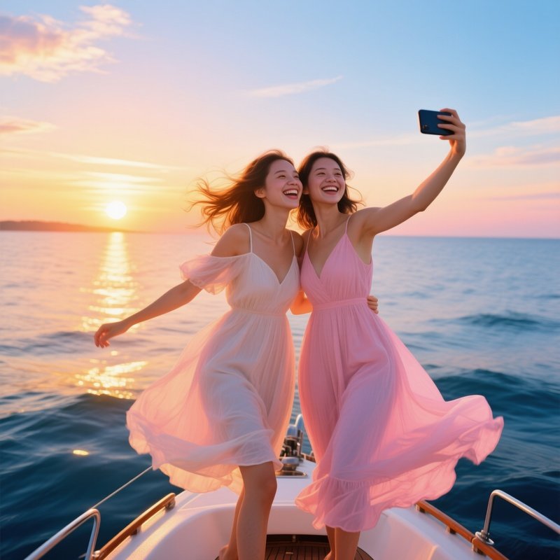 Sunset Selfie On The Boat