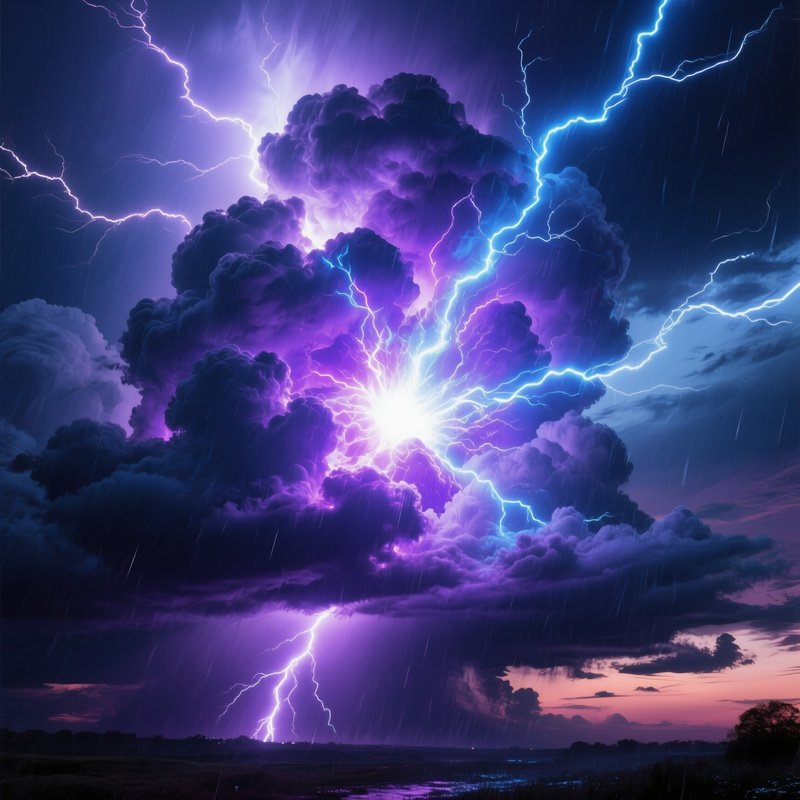 Super Rare Antimatter Cloud Flash In Storm Clouds