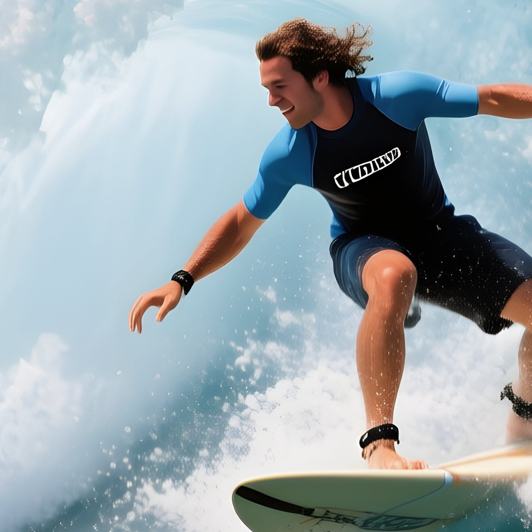 Surfer Echo Tide Racing Dolphins Giant Waves 1 - Full Resolution Quality Preview