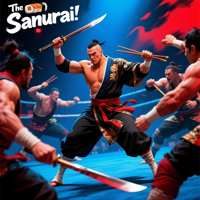Sushi Samurai Wrestling Chopsticks
