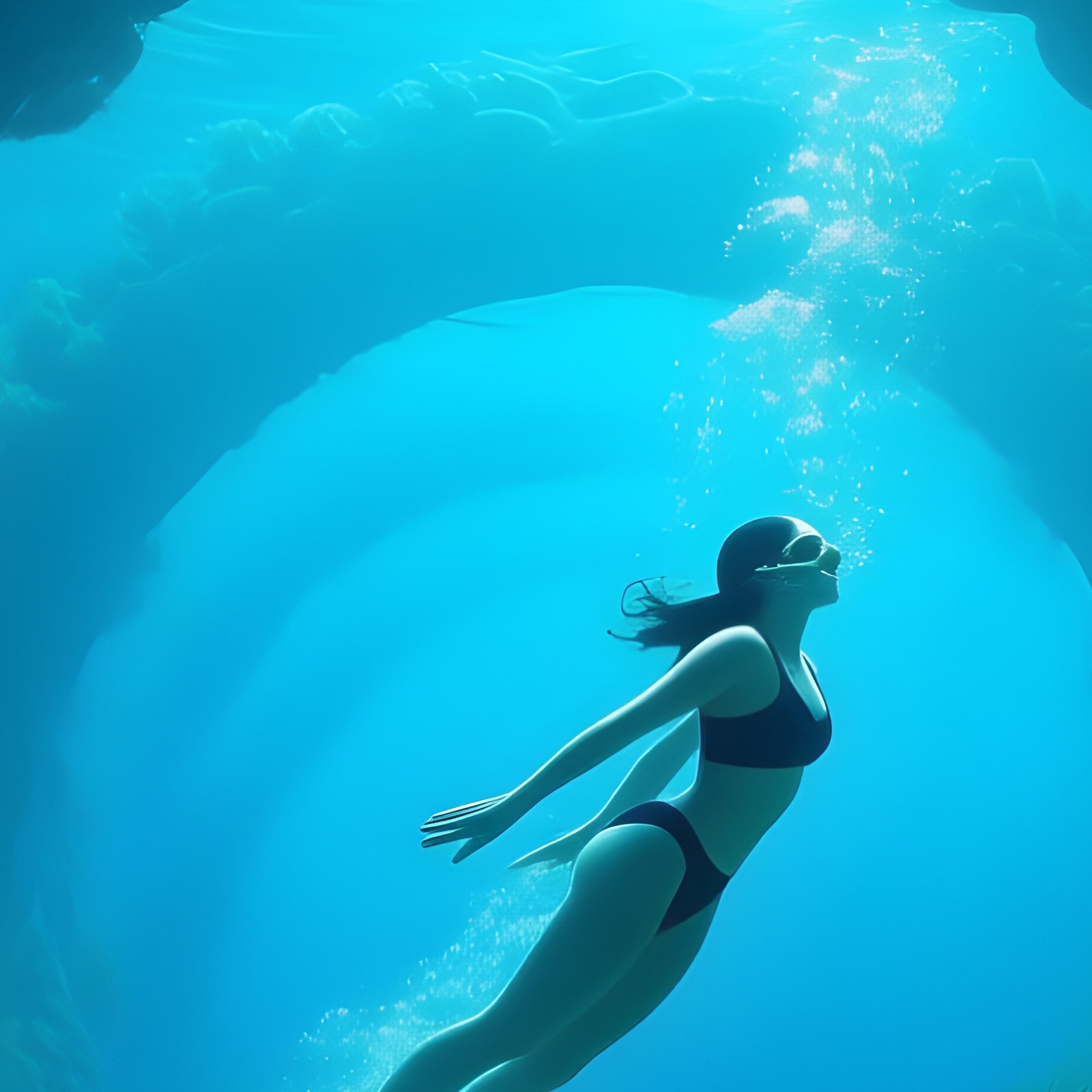 Swimmer Luna Reef Coral Tunnel - Full Resolution Quality Preview