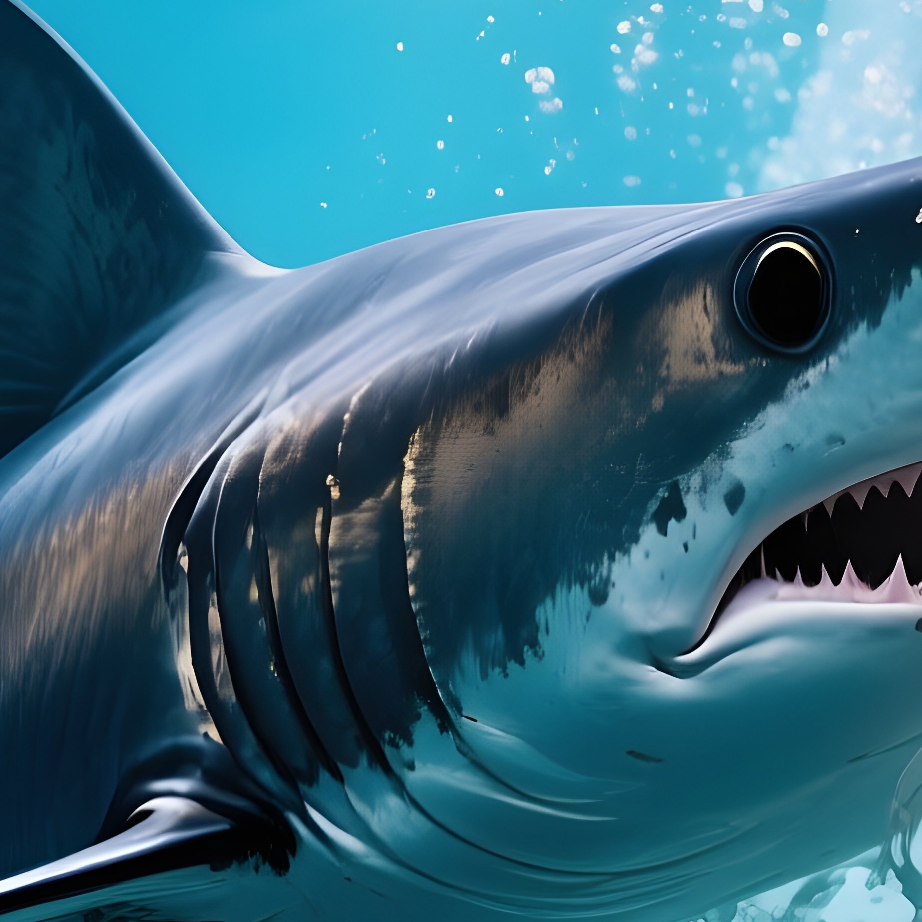 Swordfish Bubble Curtain Underwater Scene - Full Resolution Quality Preview