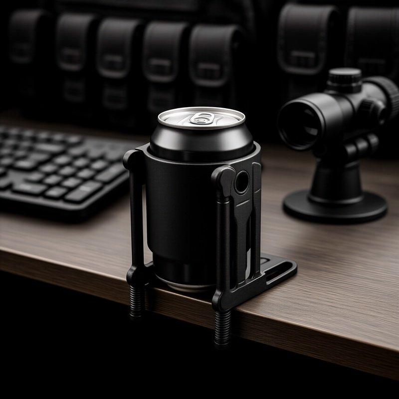 Tactical Soda Holder Military Grade Desk Clamp