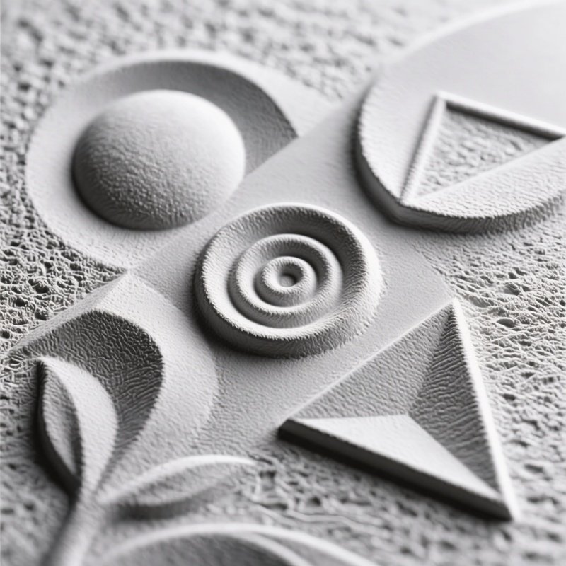 Tactile Embossed Shape As Meaning No Ink