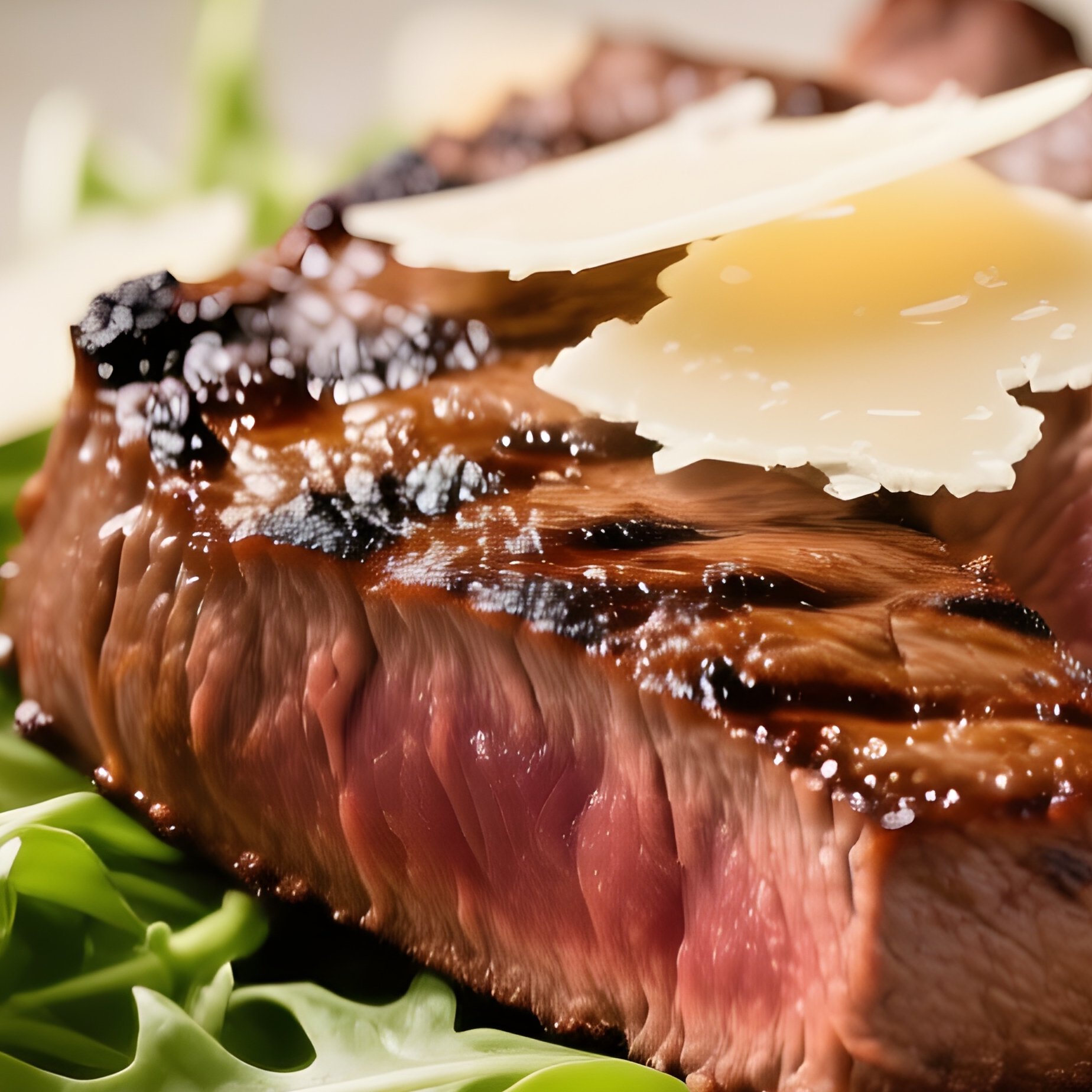 Tagliata Di Manzo Sliced Grilled Beef Steak With Arugula And Parmesan Shavings - Full Resolution Quality Preview