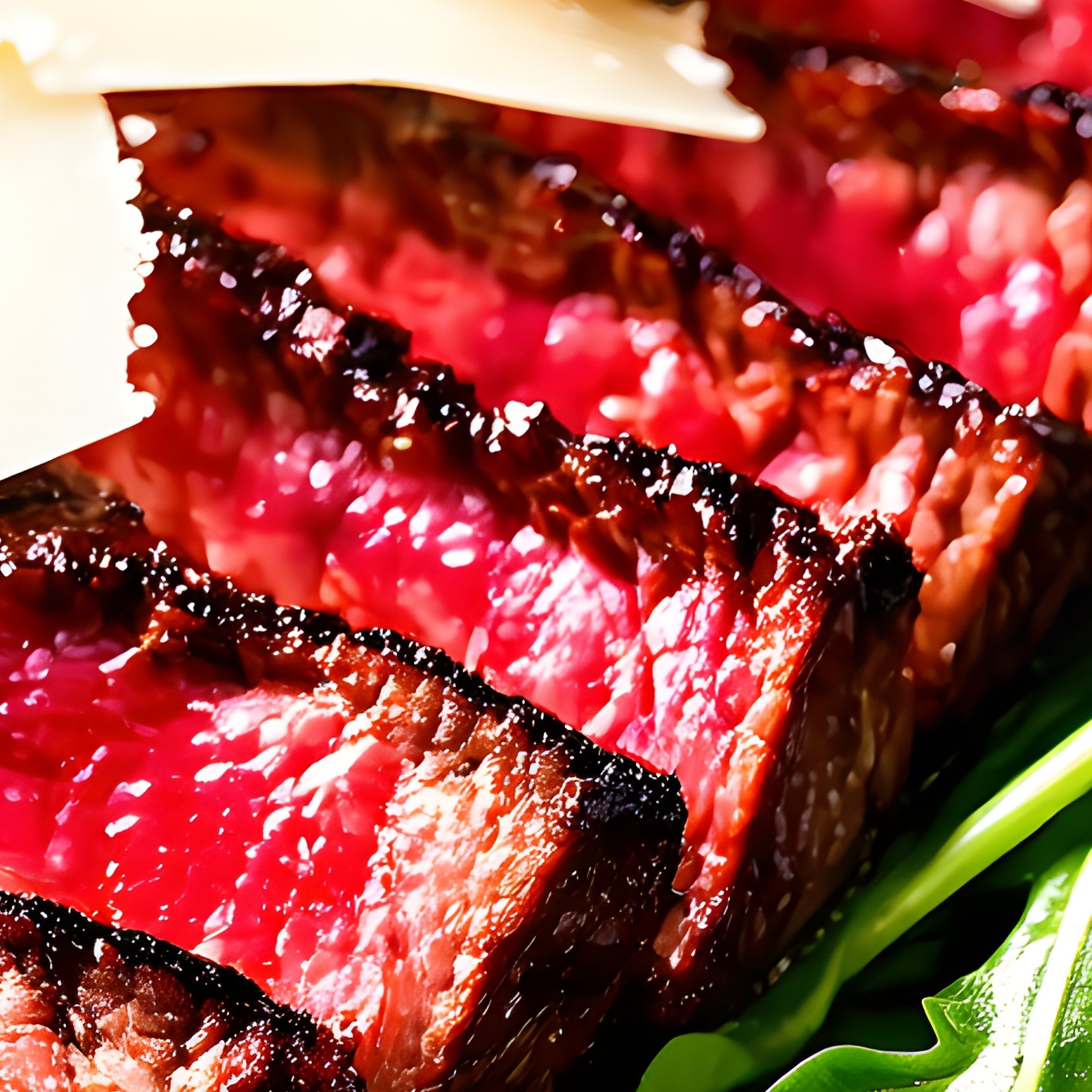 Tagliata Di Manzo Sliced Grilled Beef Steak With Arugula And Parmesan Shavings - Full Resolution Quality Preview