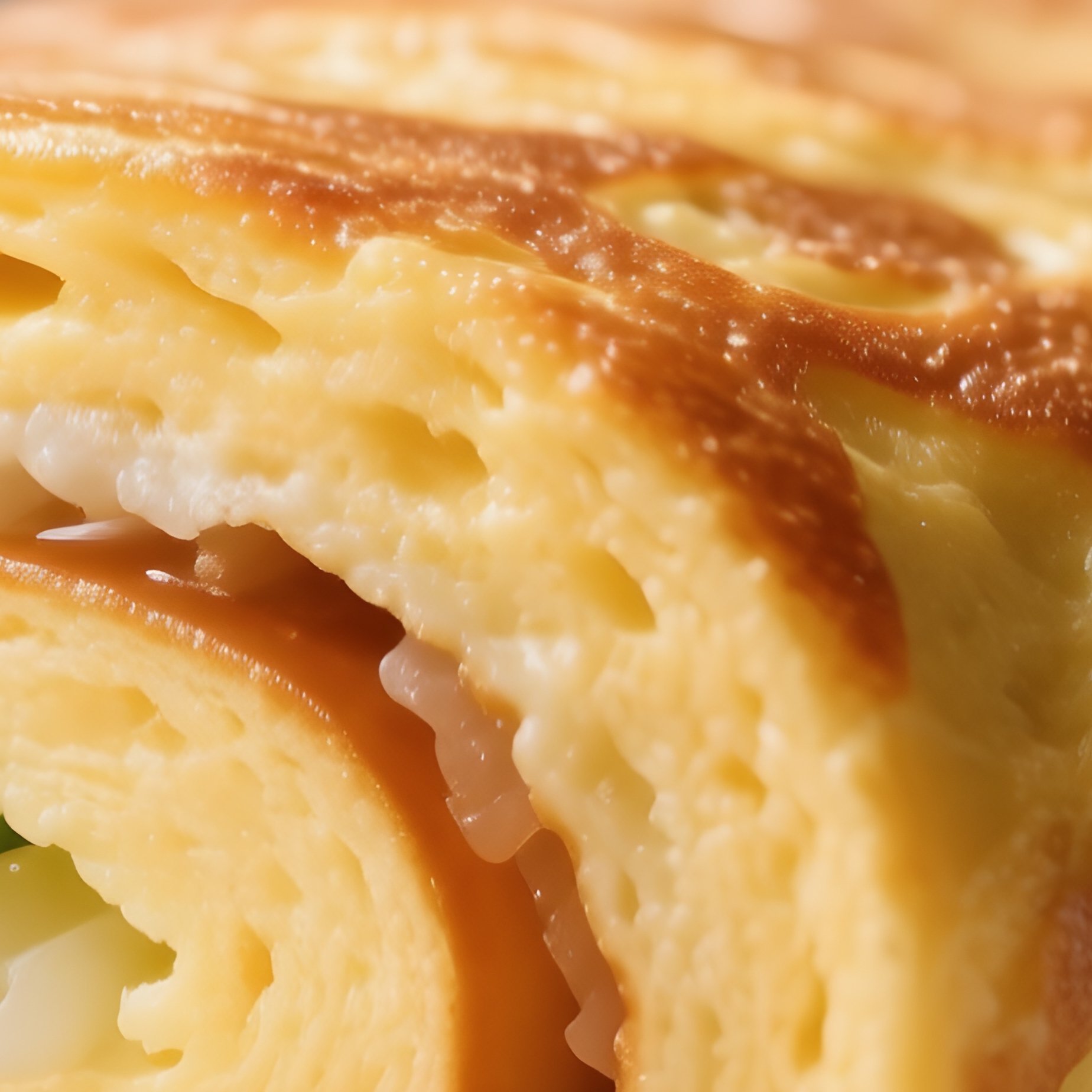 Tamagoyaki Rolled Omelet Flavored With Dashi And Sugar - Full Resolution Quality Preview