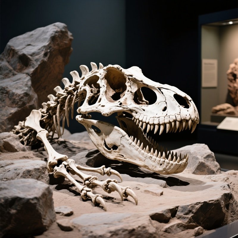 Tarbosaurus Fossil Artwork