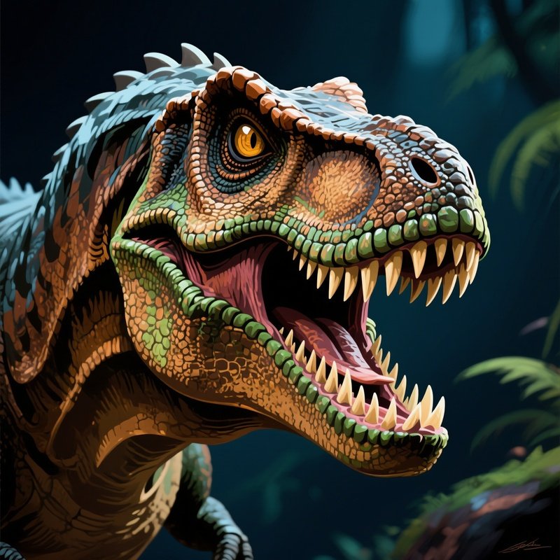 Tarbosaurus Prehistoric Monster Illustration