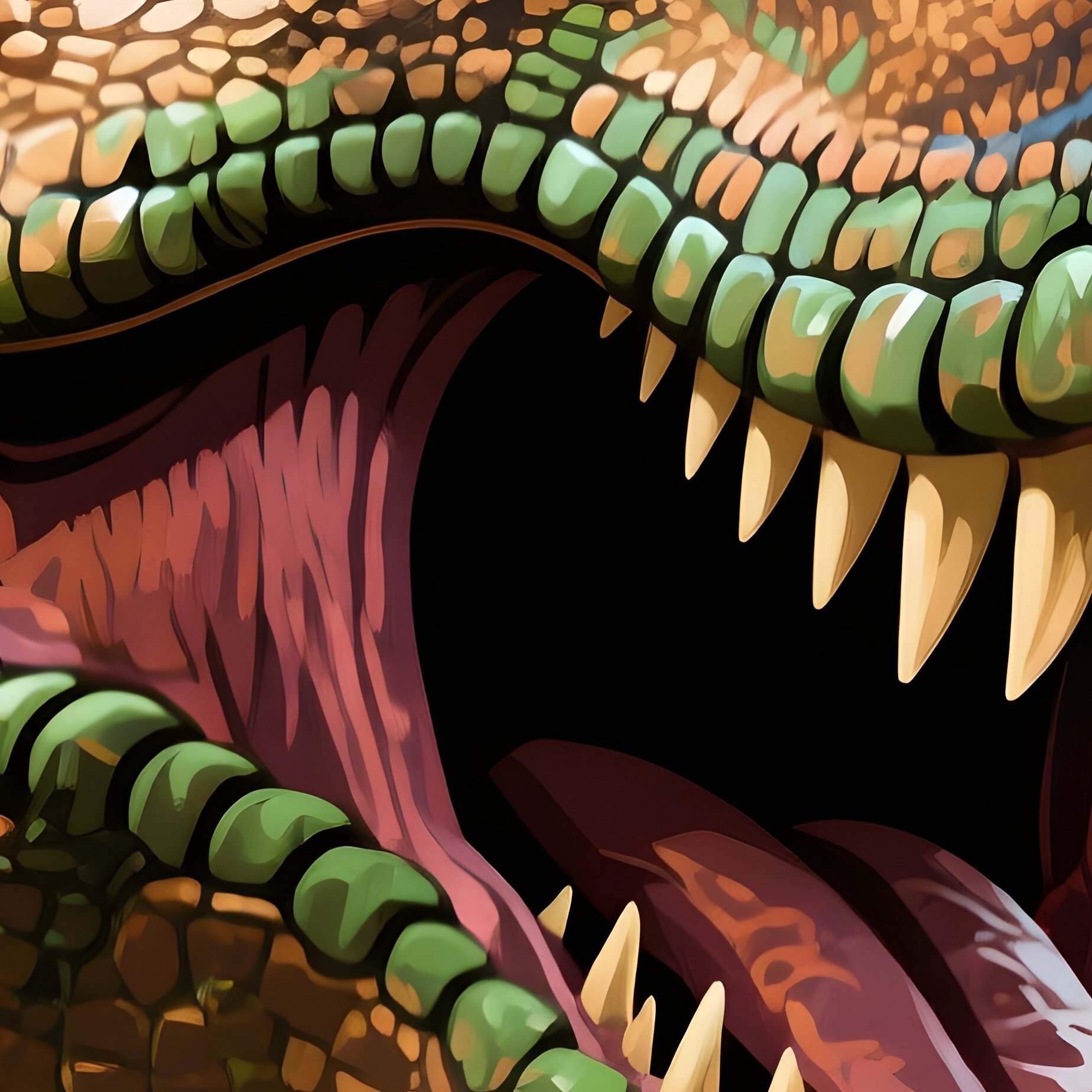 Tarbosaurus Prehistoric Monster Illustration - Full Resolution Quality Preview