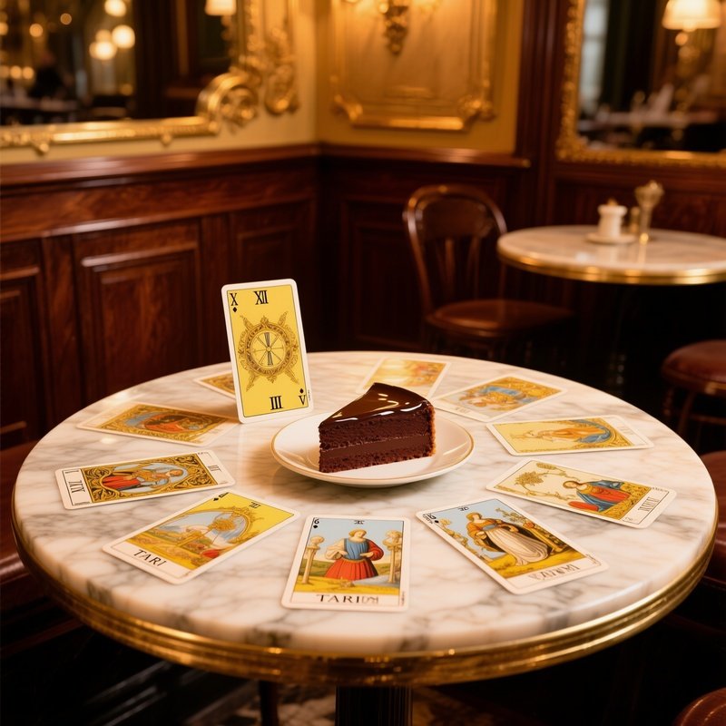 Tarot Vienna Coffeehouse Marble Table Tarot Cards Sachertorte