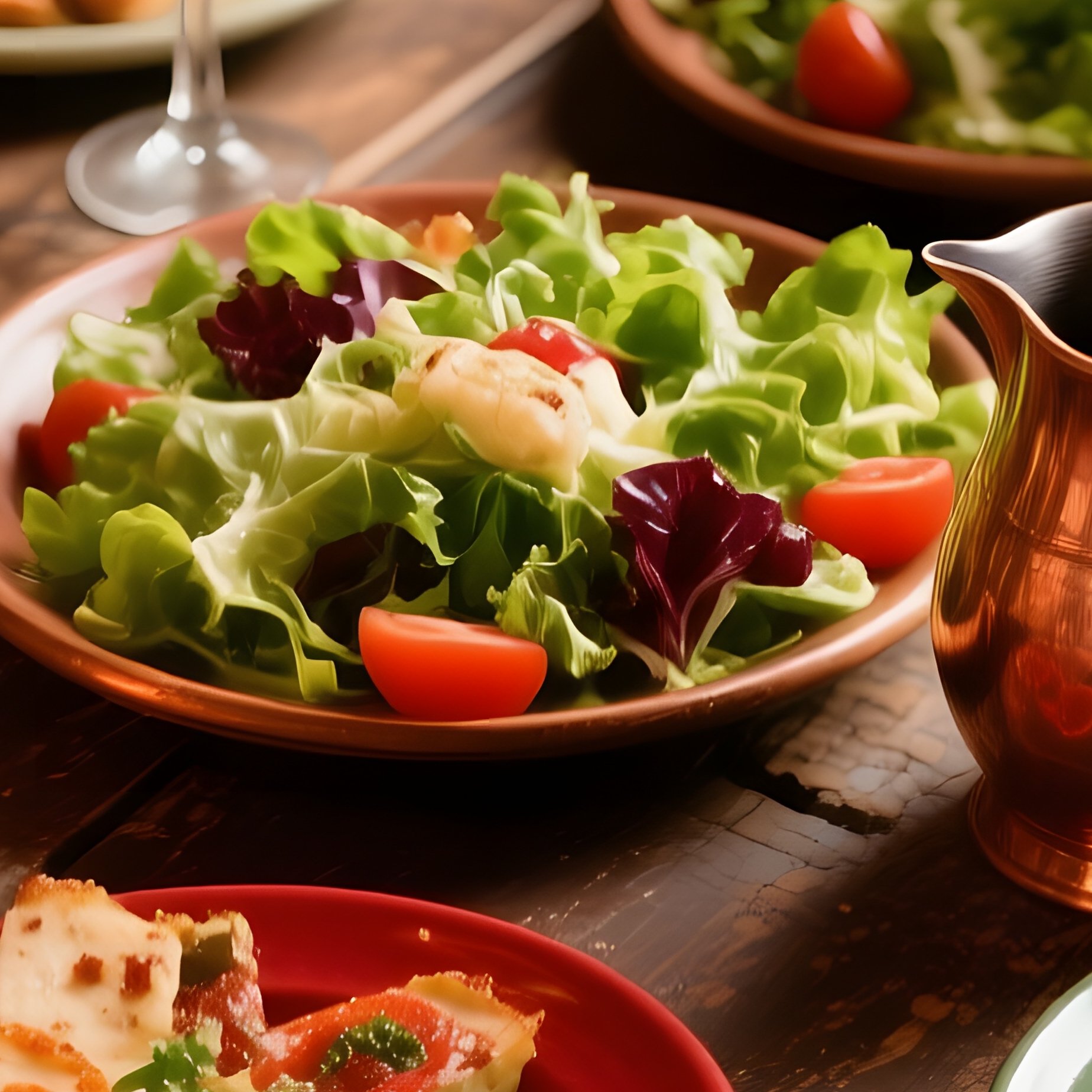 Taverna Table Spread Top Down View - Full Resolution Quality Preview