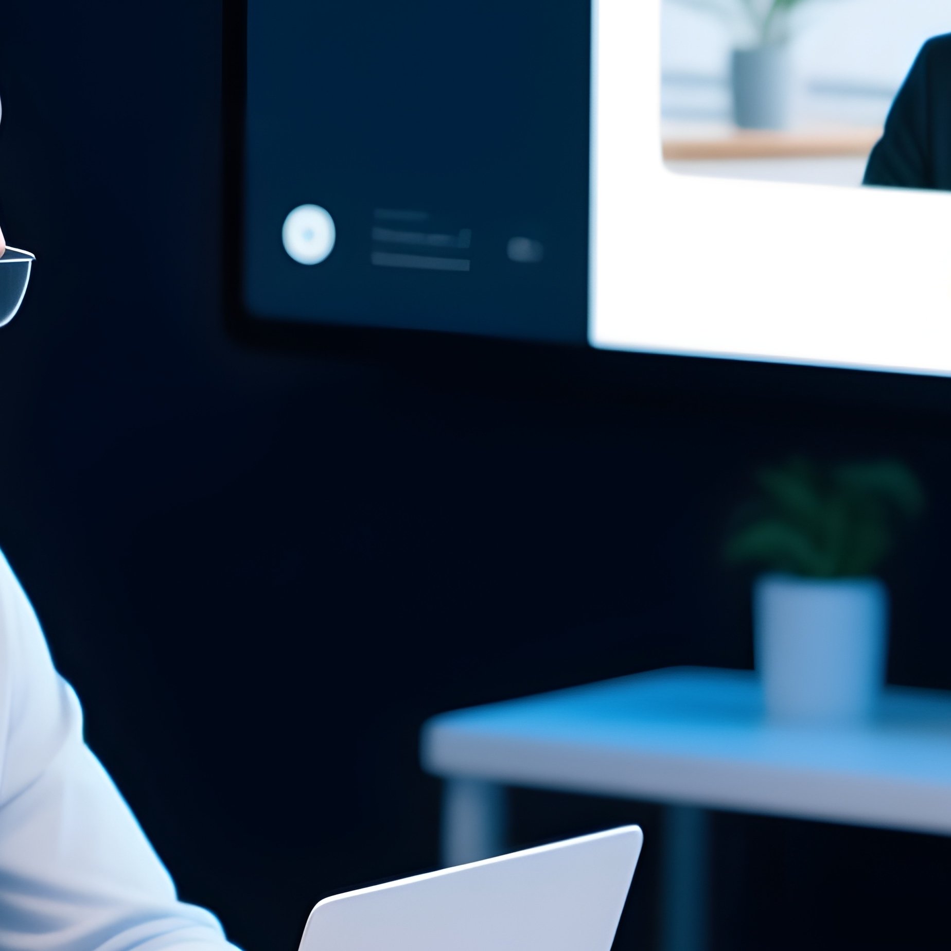 Team Collaborating Around Laptop Virtual - Full Resolution Quality Preview