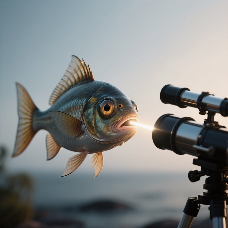 Telescope Fish – Tubular Projecting Eyes Capturing Distant Light.