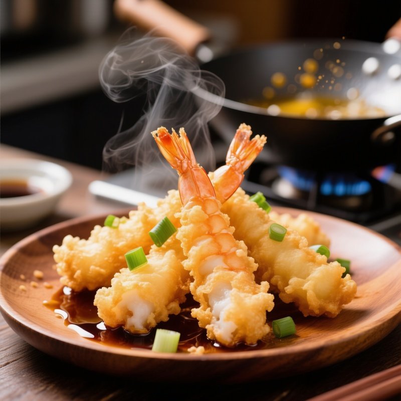 Tempura Shrimp Deep Fried Crisp Light Batter