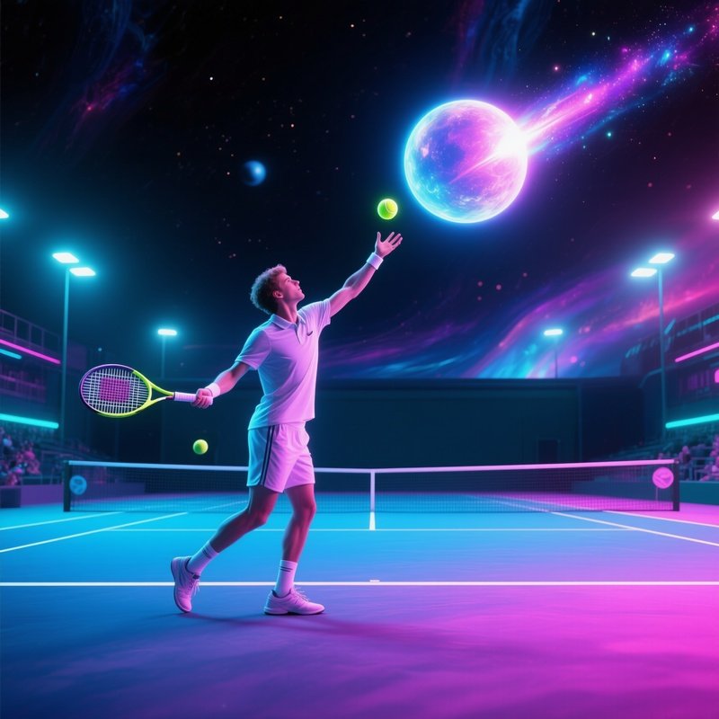 Tennis Server Sky Ember Glowing Comet Ball
