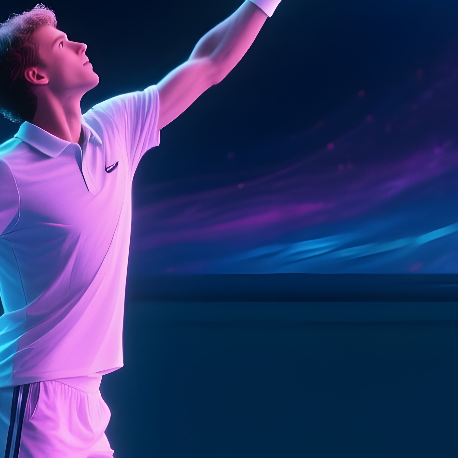 Tennis Server Sky Ember Glowing Comet Ball - Full Resolution Quality Preview