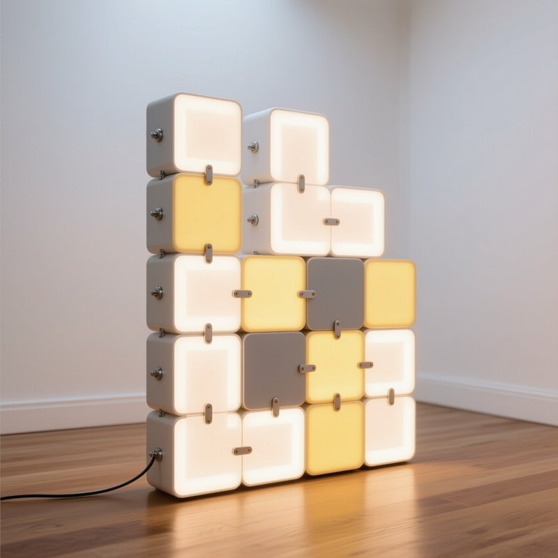 Tetris Lamp Stackable Light Blocks Light Up When Connected