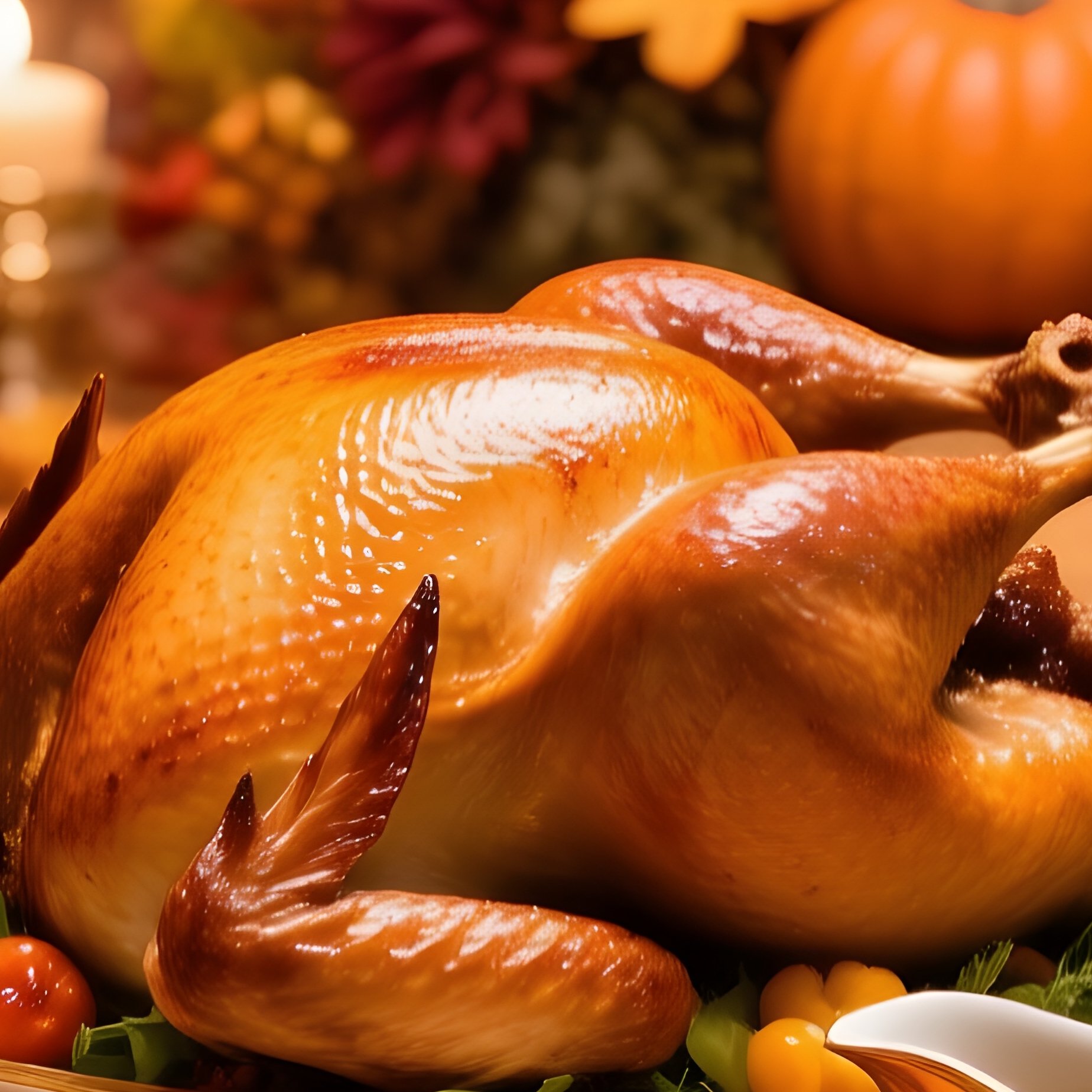 Thanksgiving Table Turkey Centerpiece - Full Resolution Quality Preview