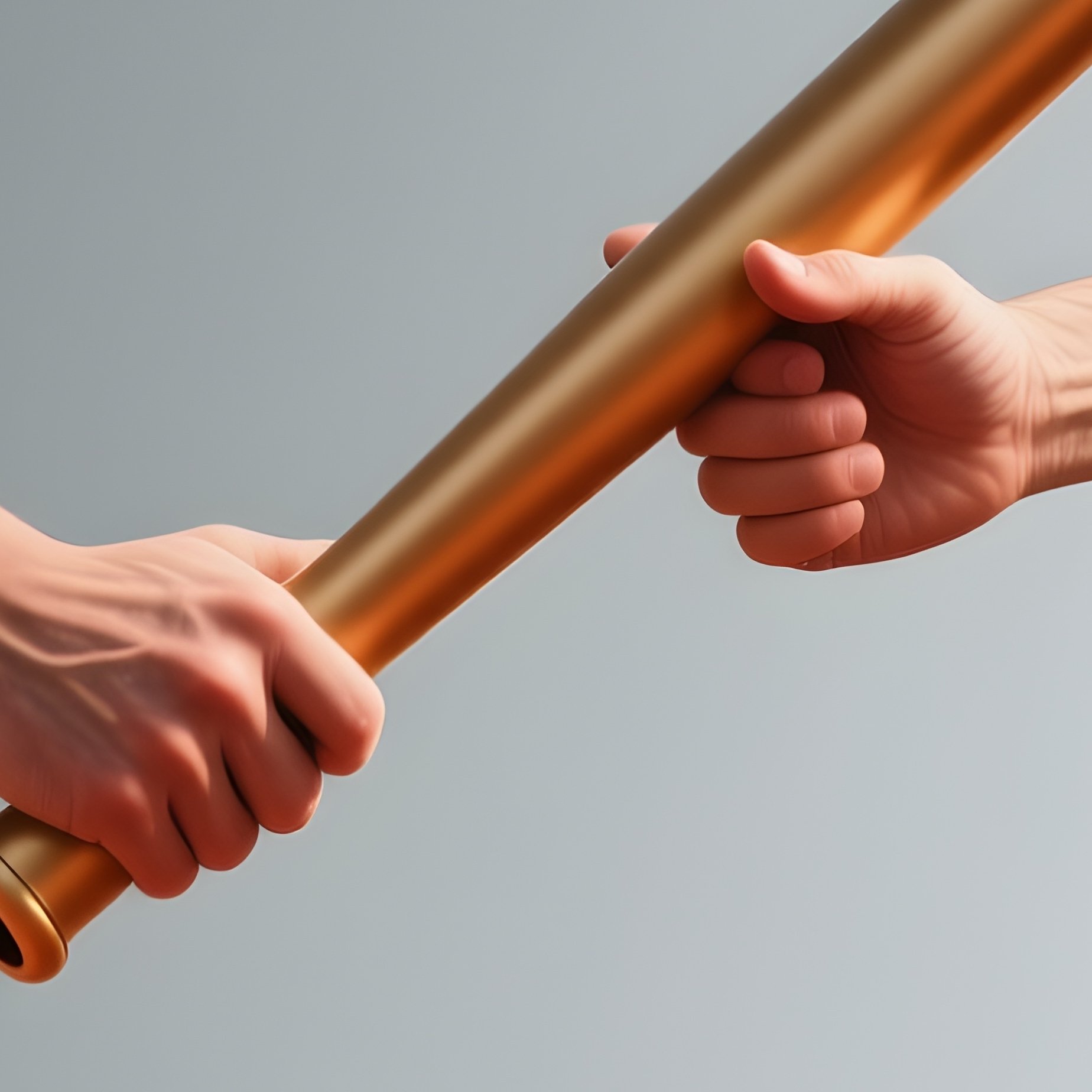 The Baton: A Relay Race Baton Being Passed Between Two Sprinters' Hands In Motion Blur, Symbolizing Delegation And Teamwork Transitions. - Full Resolution Quality Preview