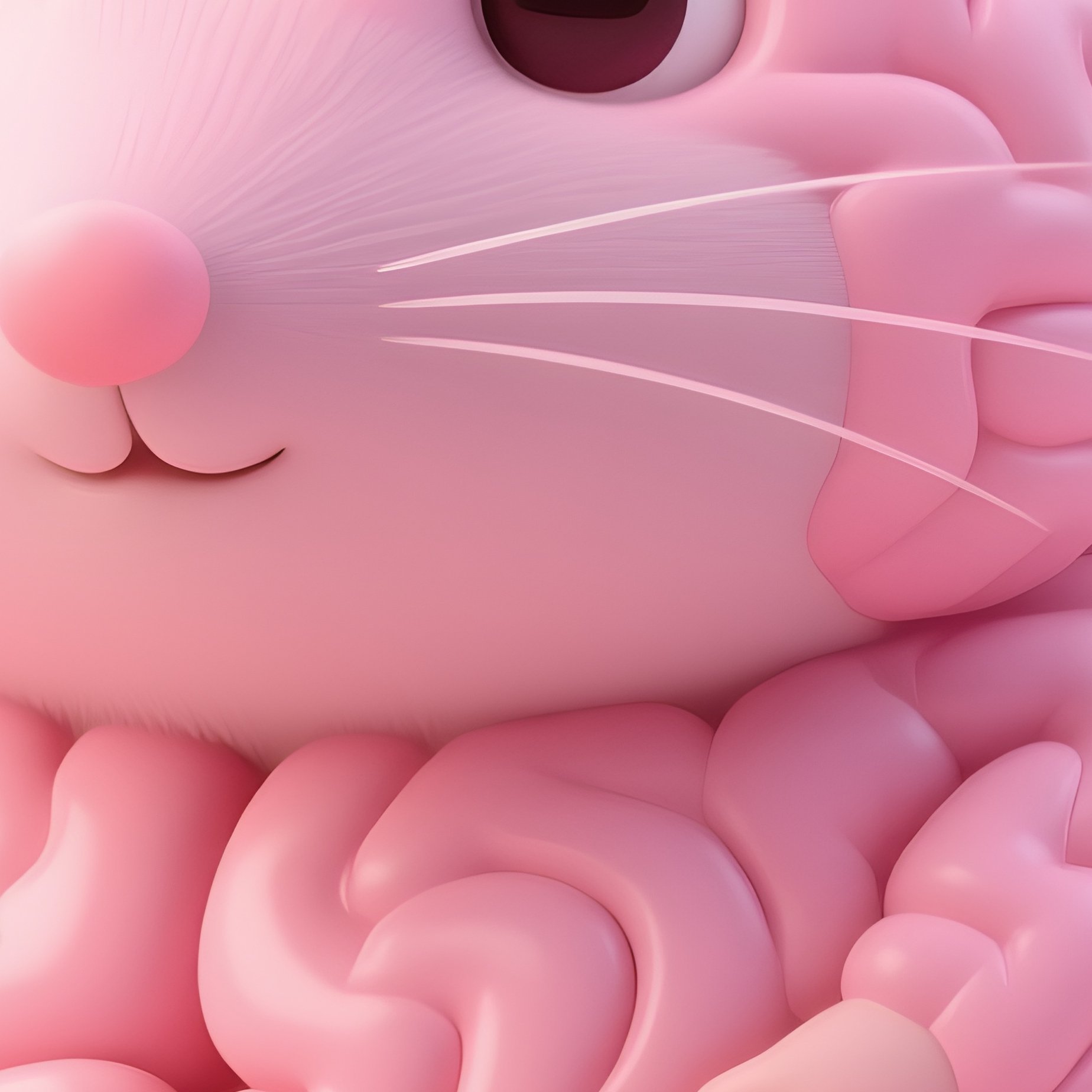 The Brain A Pink Squishy Mouse With Brain Texture - Full Resolution Quality Preview