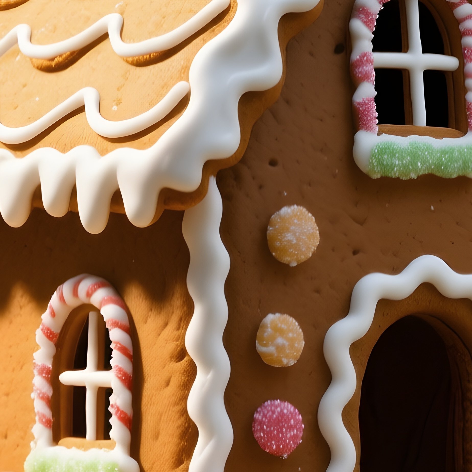 The Candy House A Cottage Made Of Gingerbread Stands In A Clearing The Fence Is Made Of Bones - Full Resolution Quality Preview