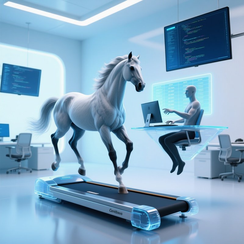 The Centaur Admin Galloping On Treadmill Desk