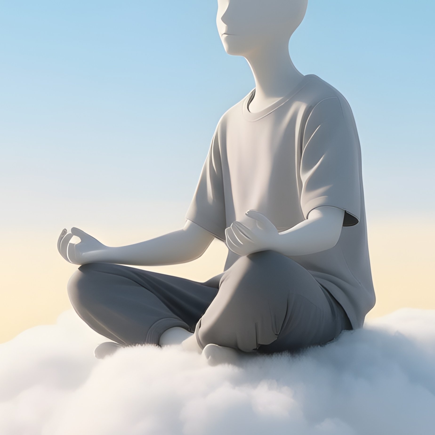 The Cloud Worker Literally Sitting On A Fluffy White Cloud In The Sky - Full Resolution Quality Preview