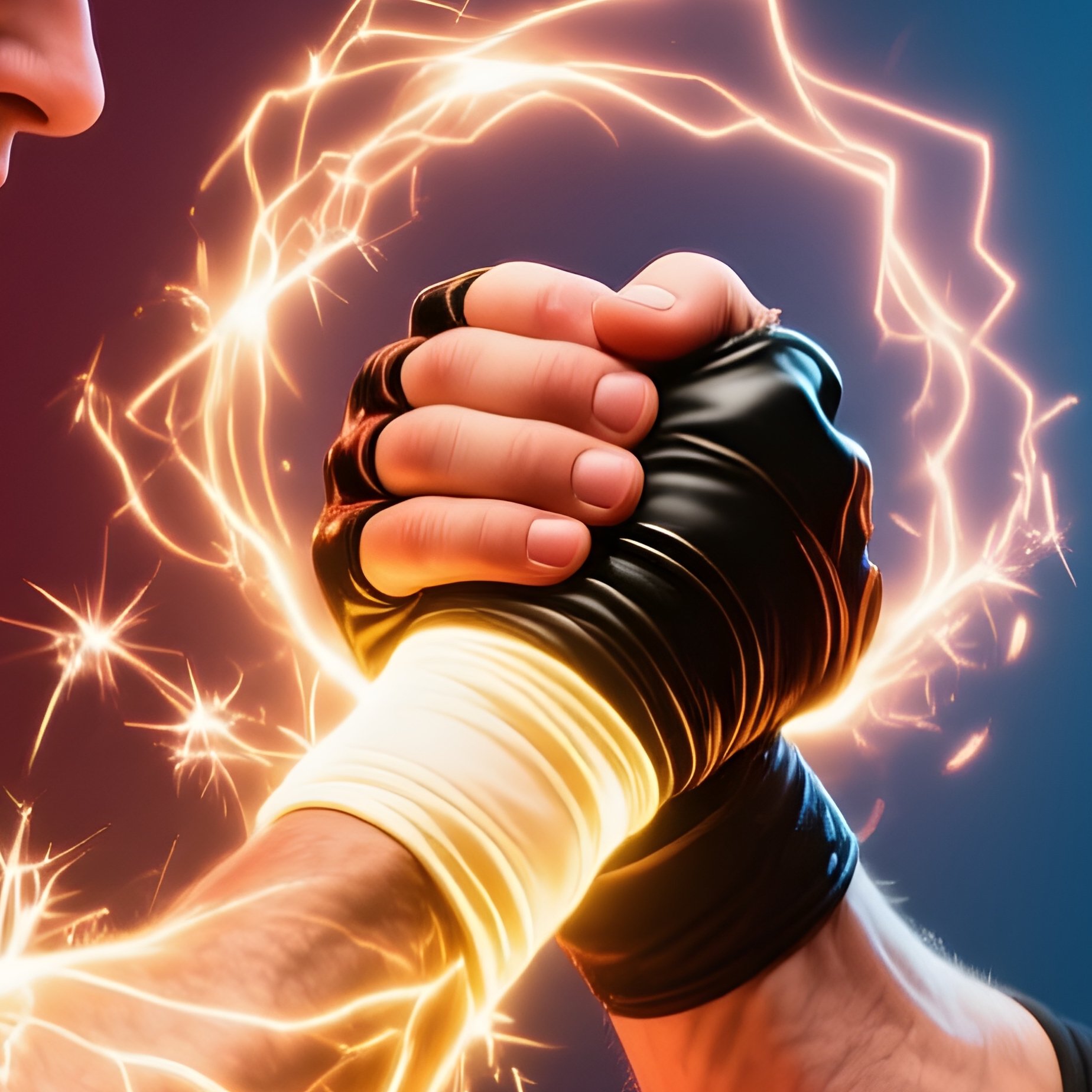 The Contest Of Strength Arm Wrestling Telekinesis - Full Resolution Quality Preview