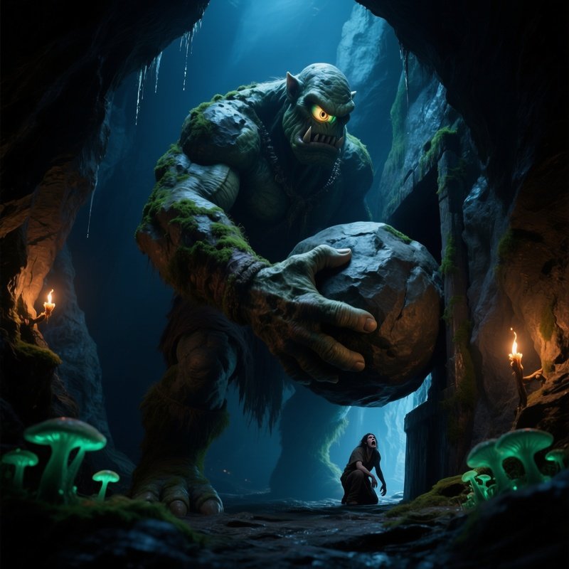 The Cyclops Cave Trapped In A Cave With A Giant One Eyed Shepherd Who Blocks The Exit With A Boulder