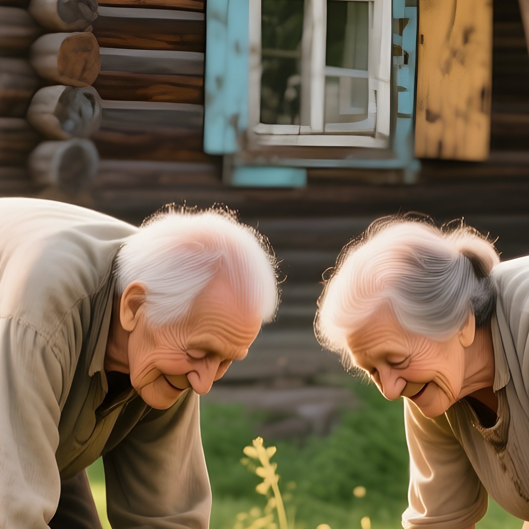 The Dacha Garden 1989 Elderly Couple Harvesting Potatoes - Full Resolution Quality Preview