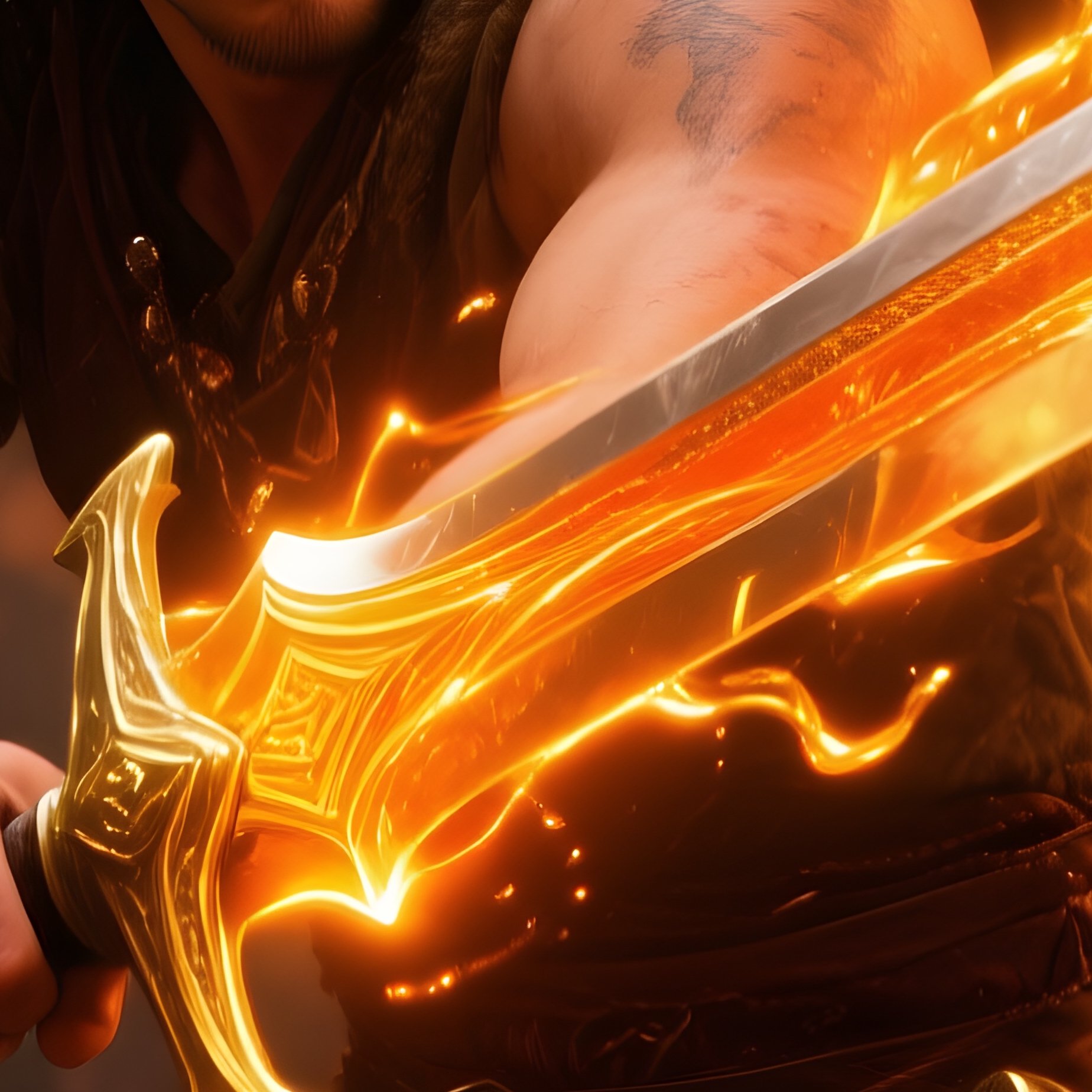 The Drunken Sword Sentient Weapon Wielder Intoxicated - Full Resolution Quality Preview