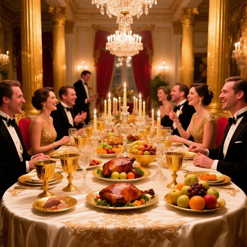 The Feast Table Das Festmahl