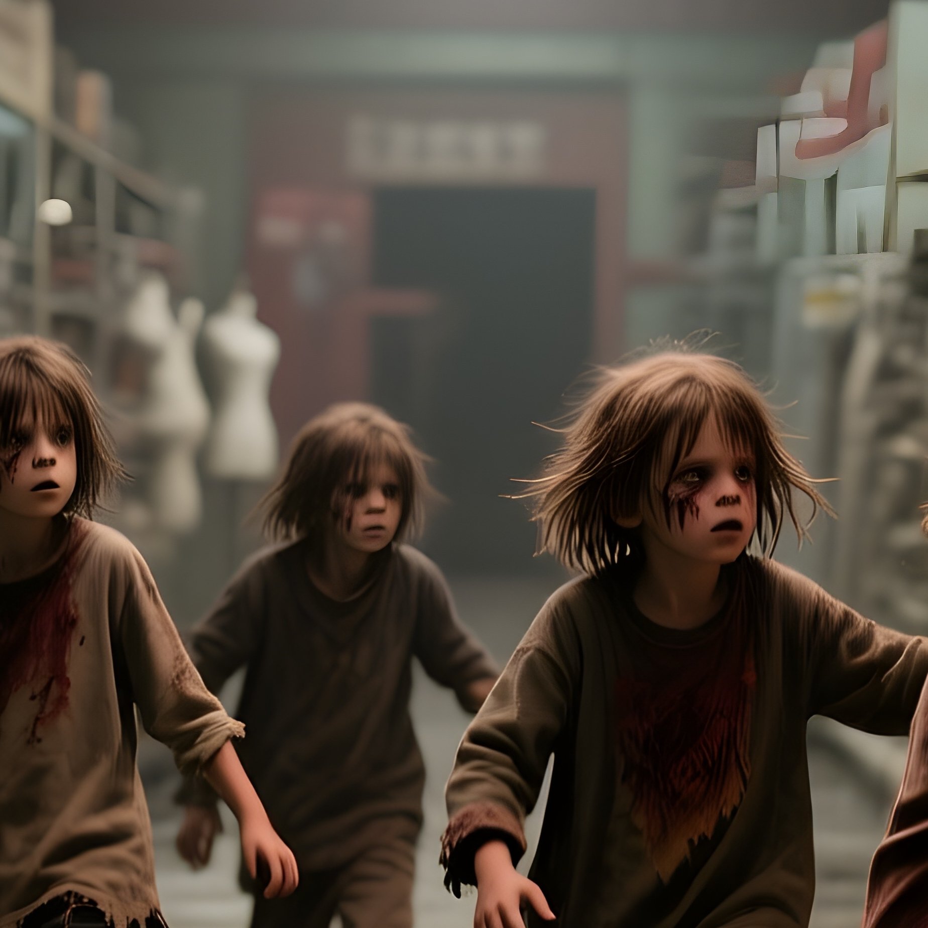 The Feral Children A Pack Of Children Controls A Trap Filled Department Store - Full Resolution Quality Preview